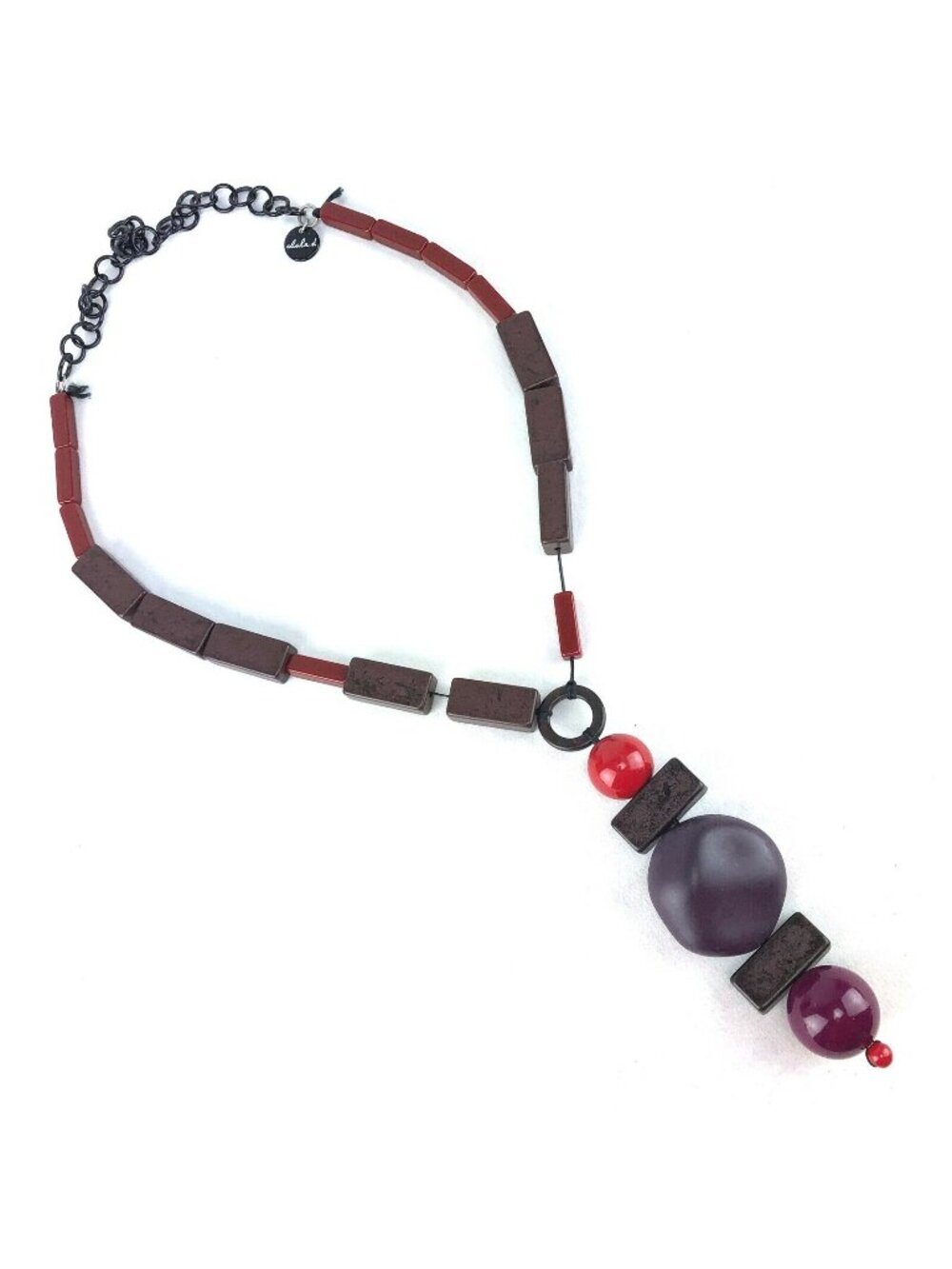 Alisha D Long Chunky Necklace 32" Necklace with 6.5" Tassel Made in Italy